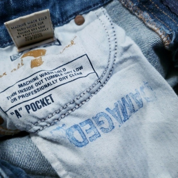 7 for all Mankind A POCKET Boot Cut Faded Jeans 29 - Picture 8 of 8